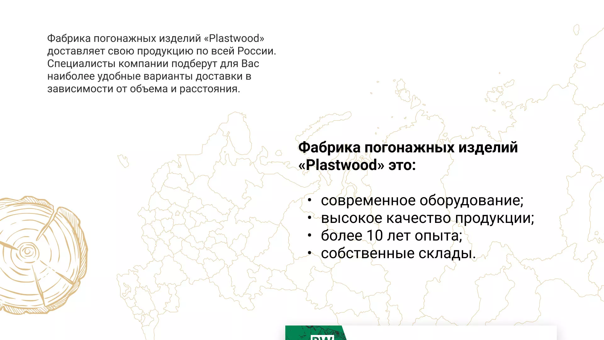 Разработка айдентики и сайта компании «Plastwood» в Гае