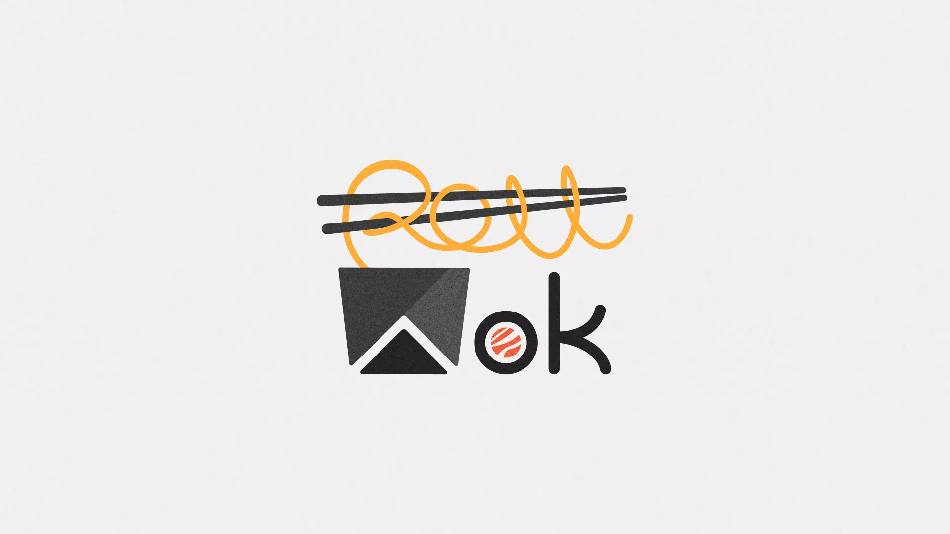 Разработка логотипа суши-бара «Roll Wok Club» в Гае